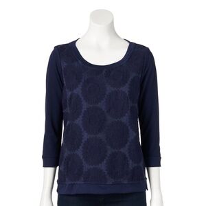 LC Lauren Conrad Embroidered Sweatshirt Sz M